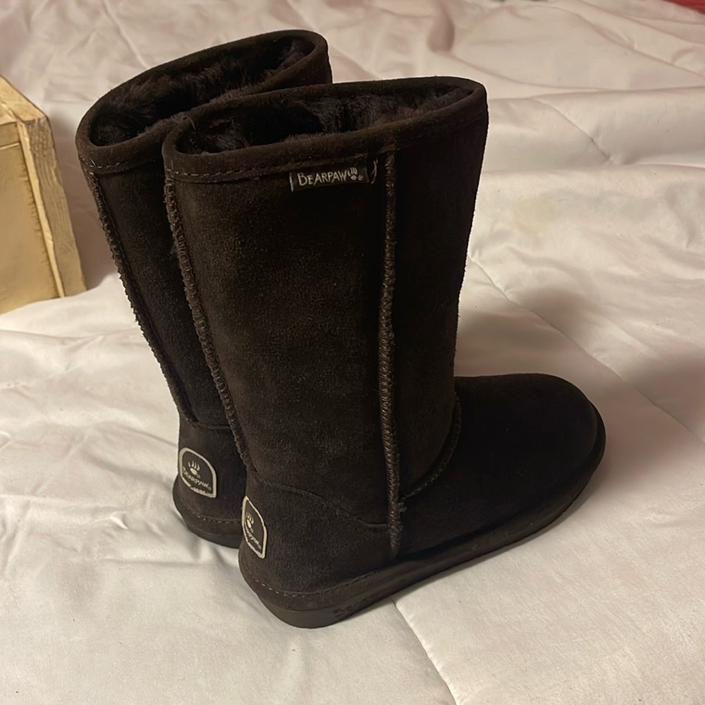 Brown BearPaw Suede Winter Boots